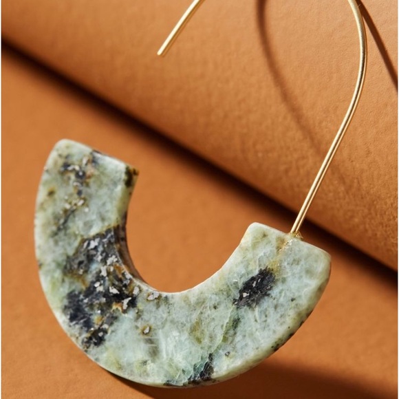 Anthro Rylan Crescent Hoop Earrings - Picture 5 of 6